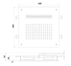SB Wire Temptation XL Εντοιχιζόμενο Ντους Βροχής 2-ακτινών PVD Χαλκός 1208955676