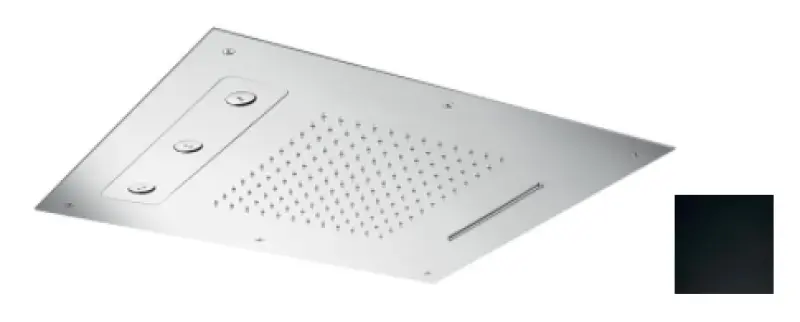 SB Spin Temptation Εντοιχισμένο Ντους Βροχής 3 λειτουργιών Μαύρο Ματ 1208955688