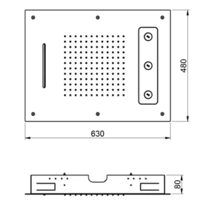 SB Spin Temptation Εντοιχισμένο Ντους Βροχής 3 λειτουργιών Μαύρο Ματ 1208955688