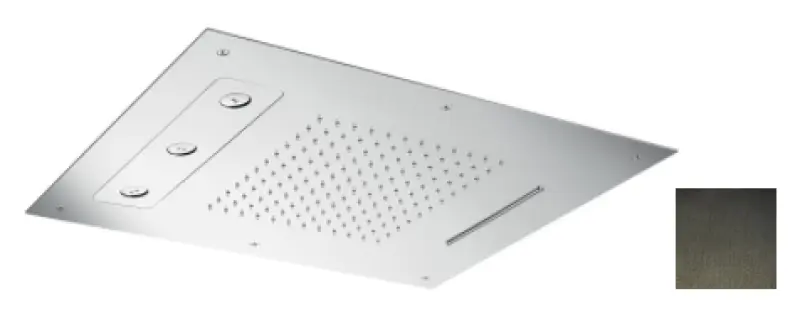 SB Spin Temptation Εντοιχισμένη Ντους Βροχής 3-ακροφύσια PVD Gun Metal 1208955691