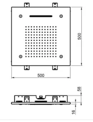 SB Temotion Εντοιχισμένο Ντους Βροχής 3-ακτίνων PVD Χαλκός 1208955695