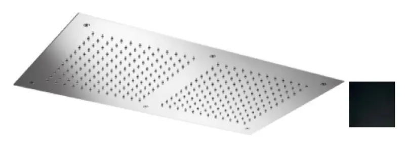 SB Temptation Εντοιχισμένη Ορθογώνια Ντους Βροχής 700x380mm Μαύρο Ματ 1208955701