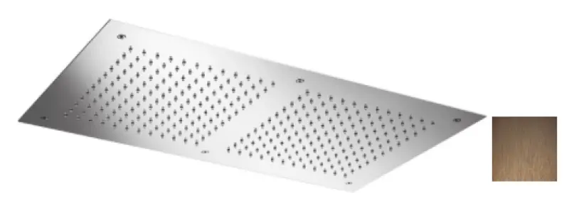 SB Πειρασμός Εντοιχιζόμενο ντους βροχής ορθογώνιο 700x380mm PVD Χαλκός 1208955703