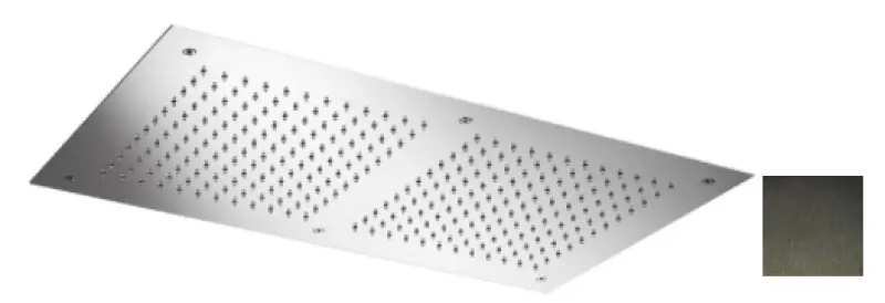 SB Temptation εντοιχισμένη ορθογώνια κεφαλή ντους βροχής 700x380mm PVD Gun Metal 1208955704