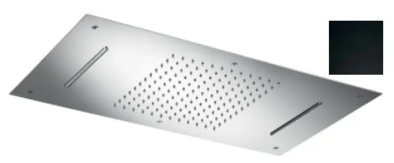 SB Temptation XXL Εντοιχιζόμενη Βροχή Δύο Ρυθμίσεις Ματ Μαύρο Ορθογώνιο 1208955706