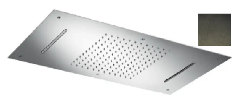 SB Temptation XXL Ενσωματωμένη ντουζιέρα  ορθογώνια 2 ακτίνων PVD Gun Metal 1208955709