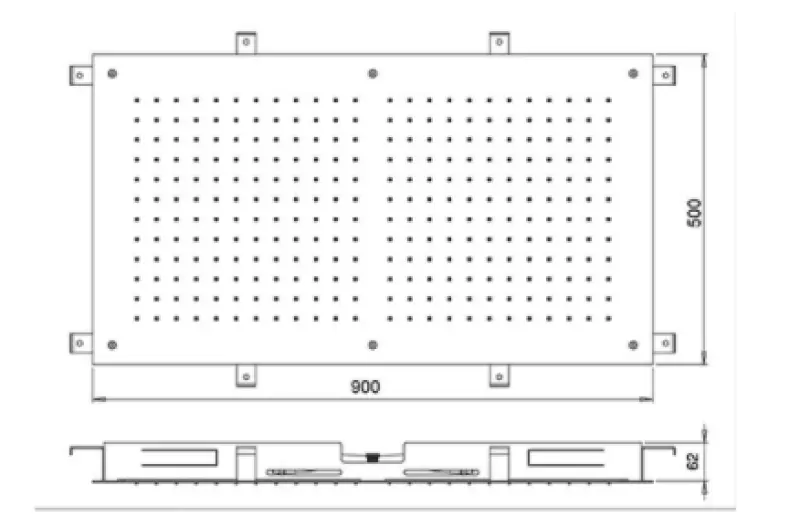SB Temptation Εντοιχισμένη Ορθογώνια Ντους Βροχής 900x500mm PVD Χρυσό 1208955715
