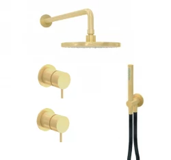 WaterEvolution Flow ingebouwde doucheset met thermostaat regendouche en handdouche geborsteld licht goud PVD

Η ενσωματωμένη σειρά ντους WaterEvolution Flow με θερμοστατική κεφαλή βροχής και 