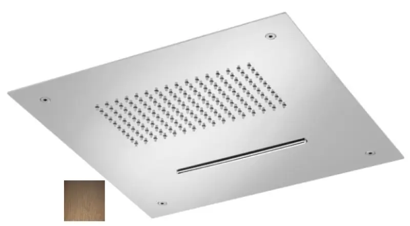 SB Square εντοιχισμένη ντους βροχής 2-λειτουργιών PVD Χαλκός 1208955757