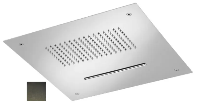 SB Square Εντοιχισμένη Ντους Βροχής 2-λειτουργιών PVD Gun Metal 1208955758