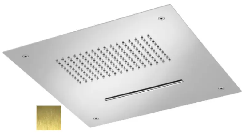 SB Square Εντοιχιζόμενο Ντους Βροχής με 2 λειτουργίες PVD Χρυσό 1208955759