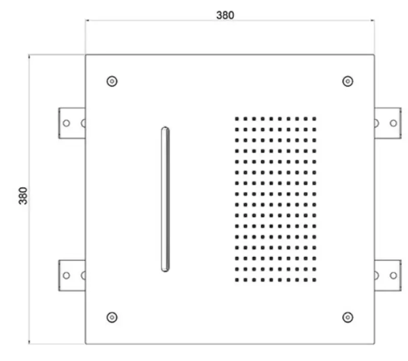 SB Square Εντοιχιζόμενο Ντους Βροχής με 2 λειτουργίες PVD Χρυσό 1208955759