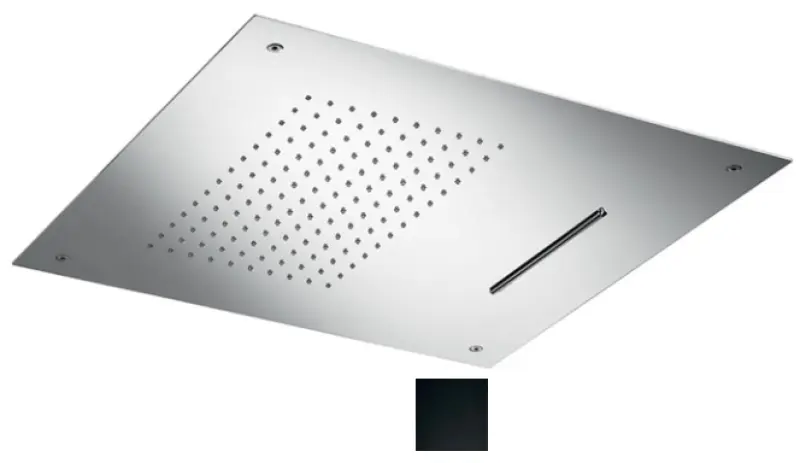 SB Square XL Εντοιχιζόμενη Ντους Βροχής 2 Ακτίνων Ματ Μαύρο 1208955767