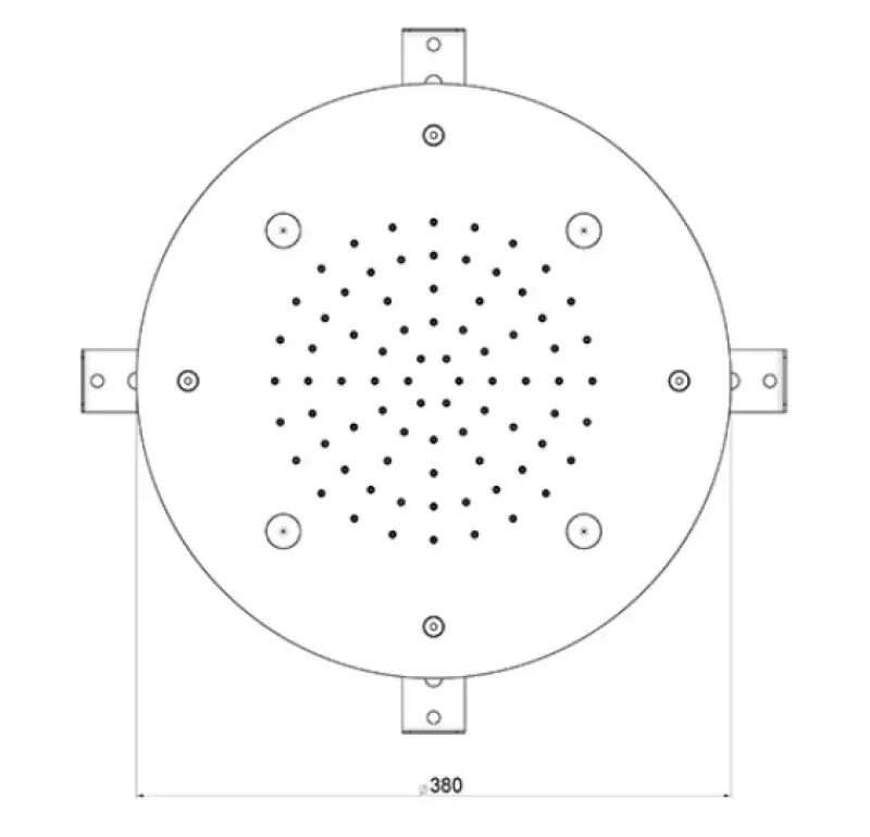 SB Round Mist εντοιχισμένη κεφαλή ντους βροχής πλήρως από ανοξείδωτο χάλυβα 1208955787.