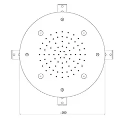 SB Round Mist Εντοιχισμένη Ντους Βροχής Ματ Λευκό 1208955789