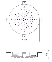 SB Round Temptation Εντοιχισμένο ντους βροχής 38 εκ. PVD Χαλκός 1208955802