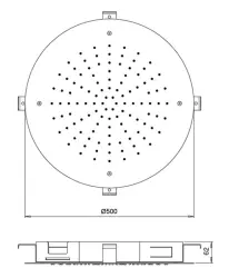 SB Round Temptation Εντοιχισμένη Ντους Βροχής 50 cm PVD Χαλκός 1208955808