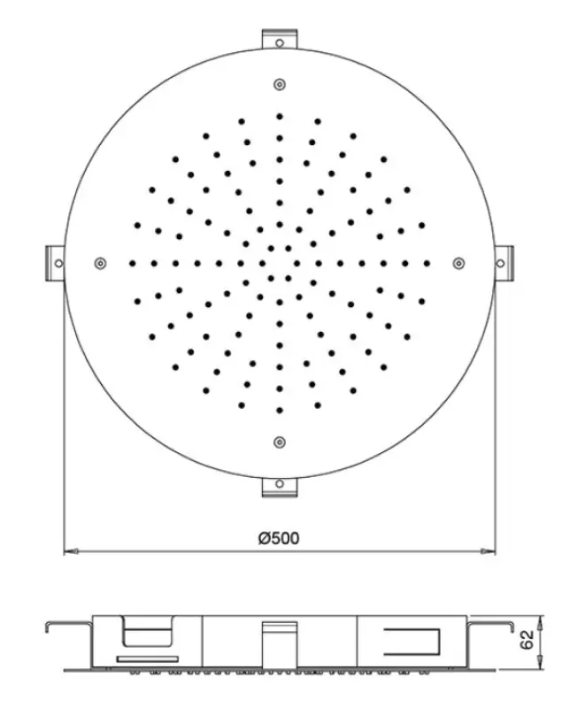 SB Round Temptation Εντοιχισμένη Ντους Βροχής 50 cm PVD Χαλκός 1208955808
