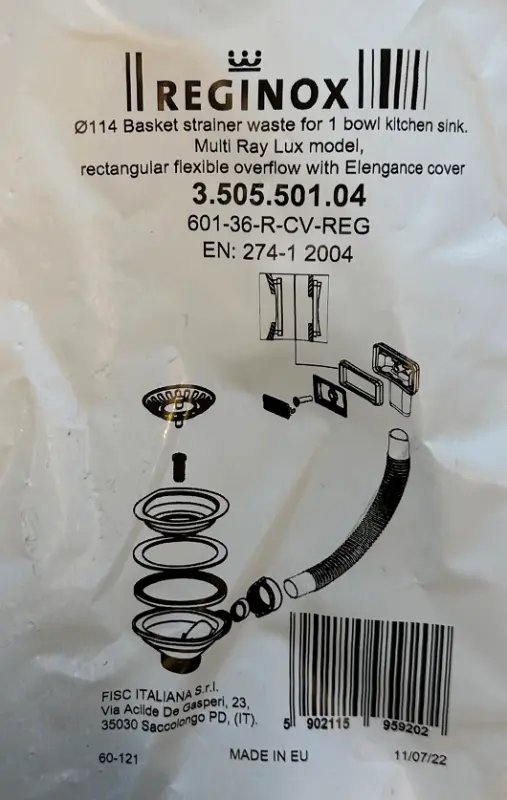 Reginox ανοξείδωτο ατσάλι Αποστράγγιση για μοντέλο Άμστερνταμ και Τέξελ 1208955830