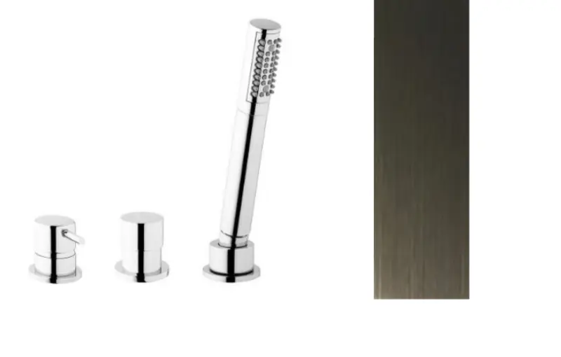 Water Evolution Flow 3-οπών Μίκτης Μπάνιου για Τοποθέτηση στην Άκρη της Μπανιέρας PVD Gun Metal T138SBGME