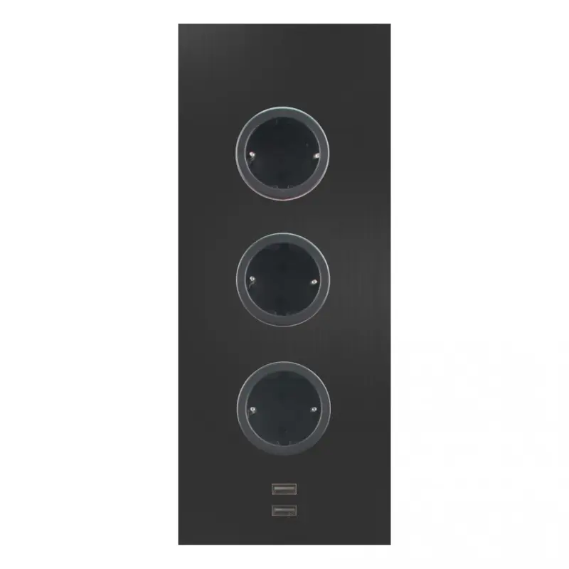 Indux Corner Ενεργειακή στήλη με 3 πρίζες Γείωση και διπλός φορτιστής USB-A&amp;C Μαύρο 1208955899
