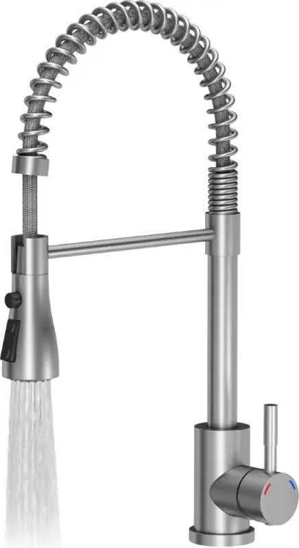 Quadri Derby μπαταρία κουζίνας με εύκαμπτο στόμιο και ντους με 2 τύπους εκτόξευσης, ανοξείδωτο ατσάλι 1208955916