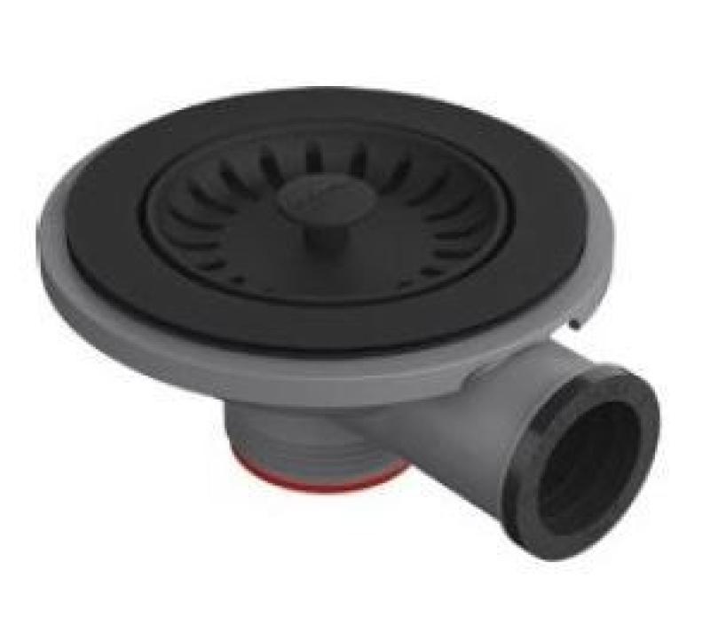 Σετ αποχέτευσης και βύσμα αποχέτευσης Φράνκε σε μαύρο ματ για μια υπερχείλιση 1208956024