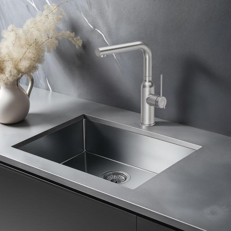 Quadri Stamford μπαταρία κουζίνας με αποσπώμενο ρουξούνι ανοξείδωτο ατσάλι 1208956081