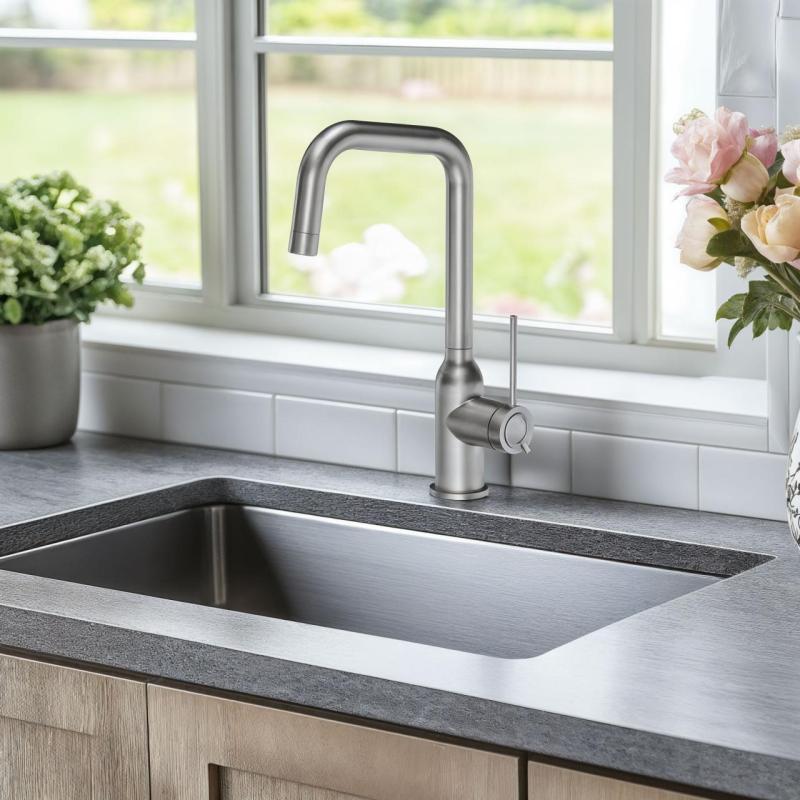 Quadri Stamford κουζινομίκτης από ανοξείδωτο ατσάλι με περιστρεφόμενο γωνιακό στόμιο 1208956097