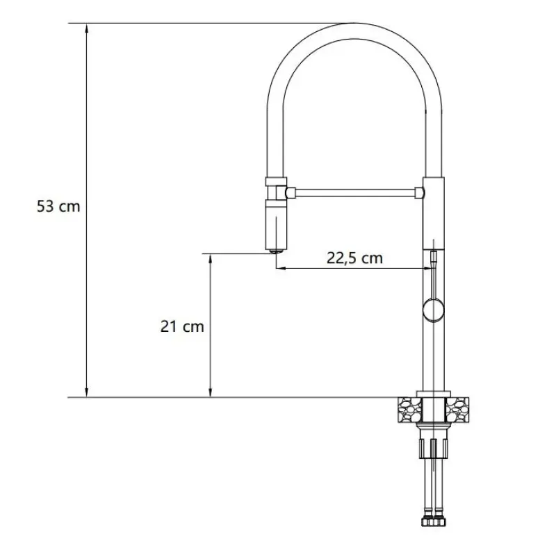 Quadri Brighton μπαταρία κουζίνας μαύρο ματ με εύκαμπτο στόμιο μαύρο 1208956103