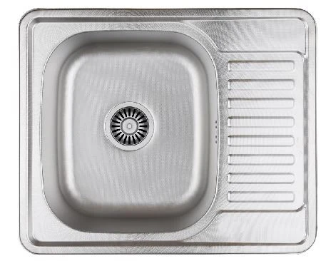 Aquadesign Rudolf RVS νεροχύτης 580x480mm επιτραπέζιος με αναστρέψιμο αποστραγγιστικό ράφι 1208956288
