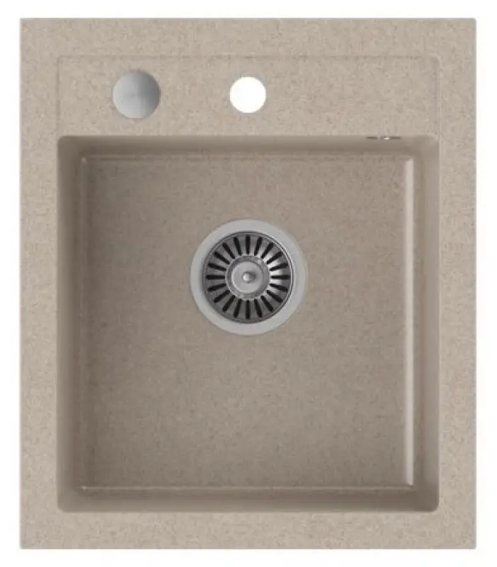 Quadri Λονδίνο γρανίτης άμμος μπεζ νεροχύτης 43x50 εκ. με οπή για μπαταρία 1208956319