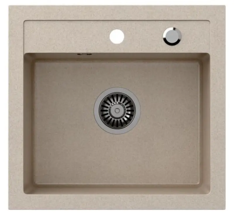 Quadri Λονδίνο γρανίτης άμμος μπεζ νεροχύτης 50x47 εκ με οπή για μπαταρία επιφάνειας 1208956321