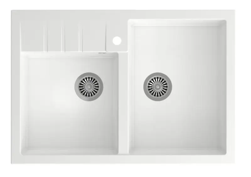 Quadri Υπουργός Διπλός Νεροχύτης λευκό αγροτικό μοντέλο 90x62cm 1208956327