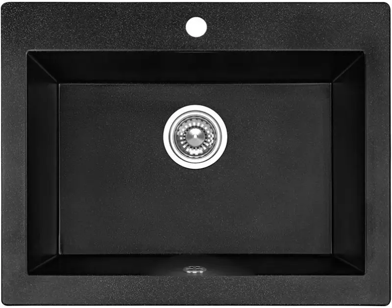 Aquadesign Αγροικία εντός ή επάνω γρανιτένιος νεροχύτης ανθρακί 58x49cm 1208956330