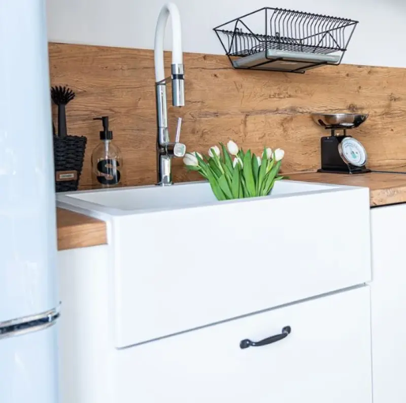 Ακουαδίζαιν Φάρμχαους εντός ή επί γρανίτη νεροχύτης λευκός 58x49cm 1208956331