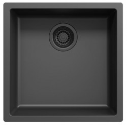 Μαύρος νεροχύτης 40x40cm υποδομή, επικατασκευή και επίπεδη κατασκευή με μαύρο πρίζα 1208956391