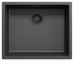 Μαύρος νεροχύτης 50x40cm κάτω από την επένδυση και επίπεδη κατασκευή με μαύρο πρίζα 1208956396