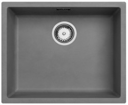 Μπετόν γκρι νιπτήρας 50x40cm για υποκατασκευή, επικάλυψη και επίπεδη κατασκευή με ανοξείδωτη τάπα 1208956398.