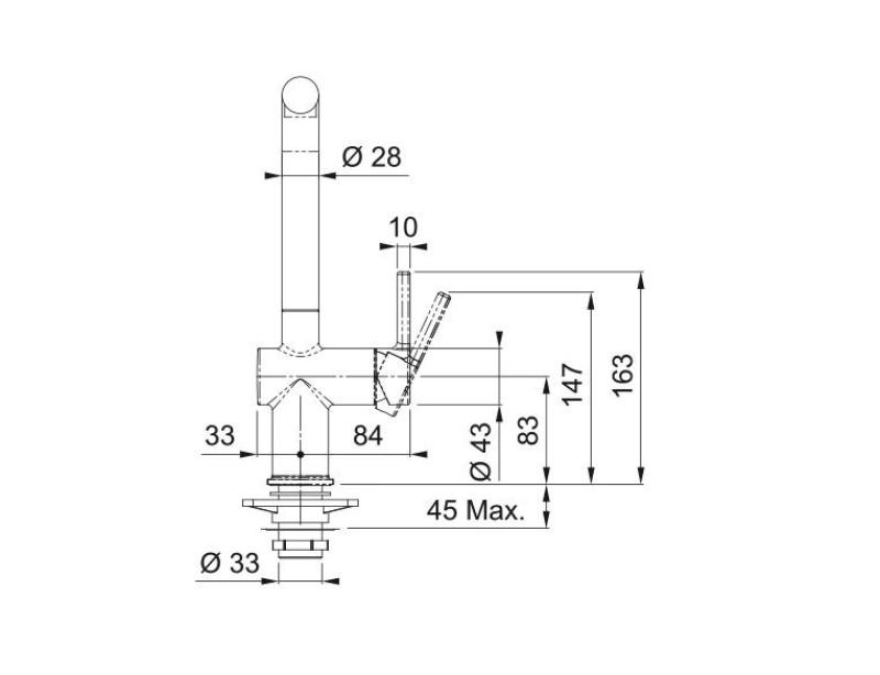 Φράνκε Active L Μπαταρία κουζίνας ματ μαύρη με περιστρεφόμενη ροή 115.0653.371