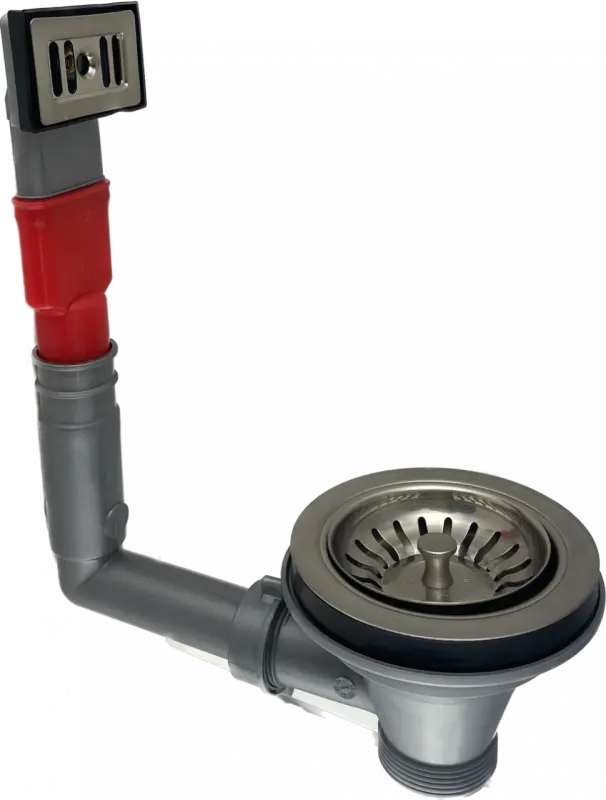 PB κλασικό ανοξείδωτο ατσάλι σετ αποχέτευσης με υπερχείλιση για νεροχύτη κουζίνας και βυσματωτό καπάκι κλείσιμο 1208956477