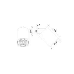 SB Round Beam ντους κεφαλή 10cm βουρτσισμένο νικέλιο 1208956698