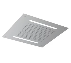 SB Square 316 Εντοιχισμένο Ντους Βροχής Velvet Temptation με LED χρωματοθεραπεία και καταρράκτη βουρτσισμένο PVD μαύρο 1208956747