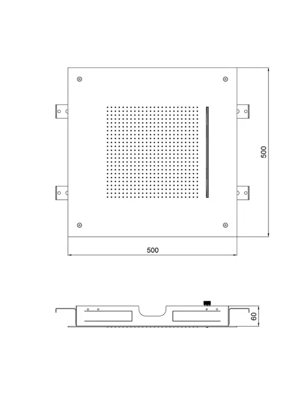 SB Square 316 Ενσωματωμένο Ντους Βροχής Velvet Temptation και καταρράκτης ματ λευκό 1208956750