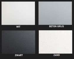 Μαύρος επιφανειακός νεροχύτης 58x53cm με τρύπα για βρύση και μαύρο πώμα 1208956761