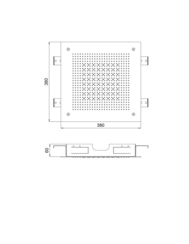 SB Square 316 Εντοιχιζόμενη Βροχή Βελούδινη Πειρασμός Διπλής Ροής βουρτσισμένο PVD χαλκός 1208956766