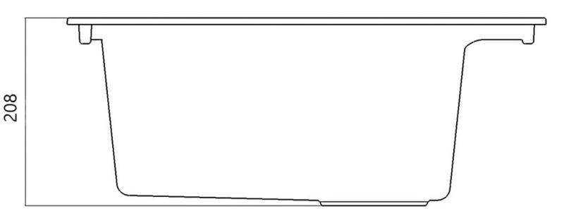 Γκρι νεροχύτης από μπετόν 58x53cm με οπή για βρύση και ανοξείδωτο πώμα 1208956771