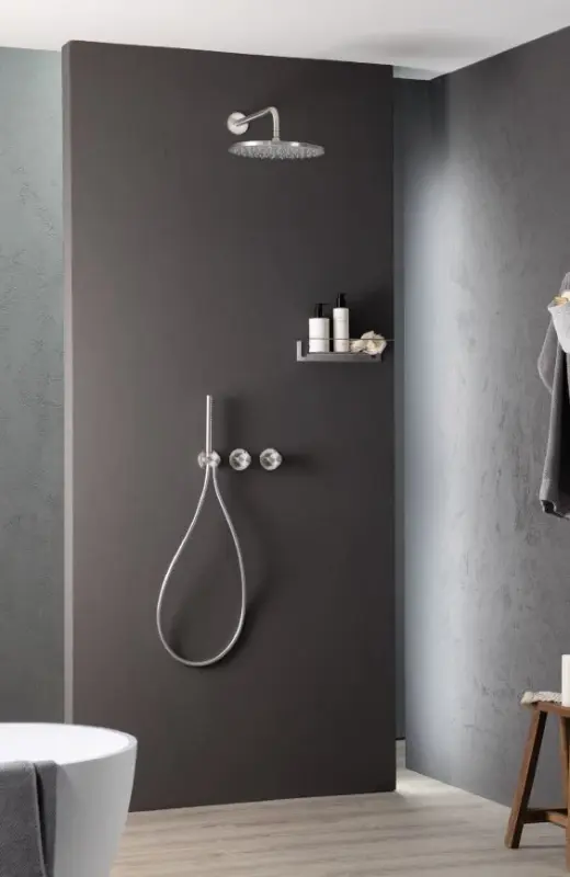 SB Round Εντοιχιζόμενο Σετ Ντους πλήρες από βουρτσισμένο ανοξείδωτο χάλυβα 1208956785