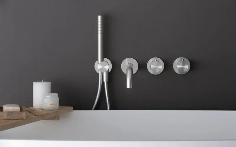 SB 316 ΑΙΣΘΗΤΙΚΗ Στρογγυλή εντοιχιζόμενη θερμοστατική μπαταρία μπάνιου Ανοξείδωτος χάλυβας 316 1208956820