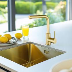 Μετάφραση van de tekst naar het Grieks: Ausmann Turt χρυσός νεροχύτης PVD NANO Gold 40x40 ενσωματωμένος, επίπεδης κατασκευής και επιφανειακής εγκατάστασης 1208956938